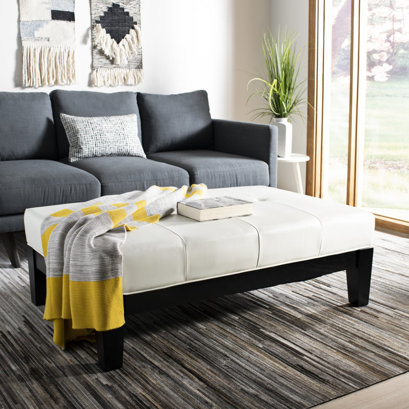 Batya Cocktail Ottoman, White