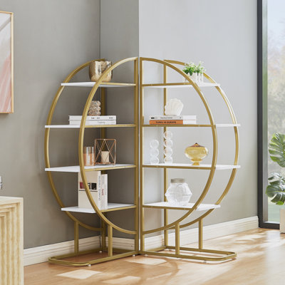 Waveline Geometric Bookcase