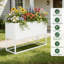 Boîte à fleurs d'extérieur / intérieure moderne en métal surélevé, boîte à fleurs rectangulaire d'extérieur, pot à fleurs surélevé durable et résistant aux intempéries pour usage commercial résidentiel pour patio, terrasse, jardin, jardin-1663567404