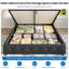 Ottoman Bed Frame with Charging Station and LED Lights, Upholstered Storage Beds with Lift-Up Underbed Storage, Easy Operation-2039192379