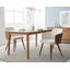 Chic Upholstered Dining Armchair Corduroy White, Metal Frame, Solid Backrest, Walnut Color