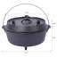 Cocotte en fonte pré-assaisonnée avec couvercle pour poêle de camping extérieur et cuisson à feu ouvert
