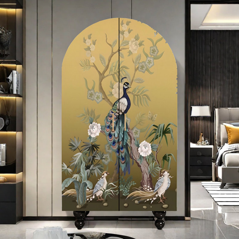 Armoire-penderie à double porte arquée