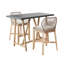 TALAMONE 2 - Person Acacia Patio Dining Set with Rectangular Table , Cushions Included