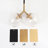 2-Light Black & Gold Globe Haning Pendant Lamp with Seeded Glass Shade