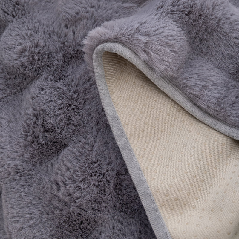 Housse en fausse fourrure, Gris