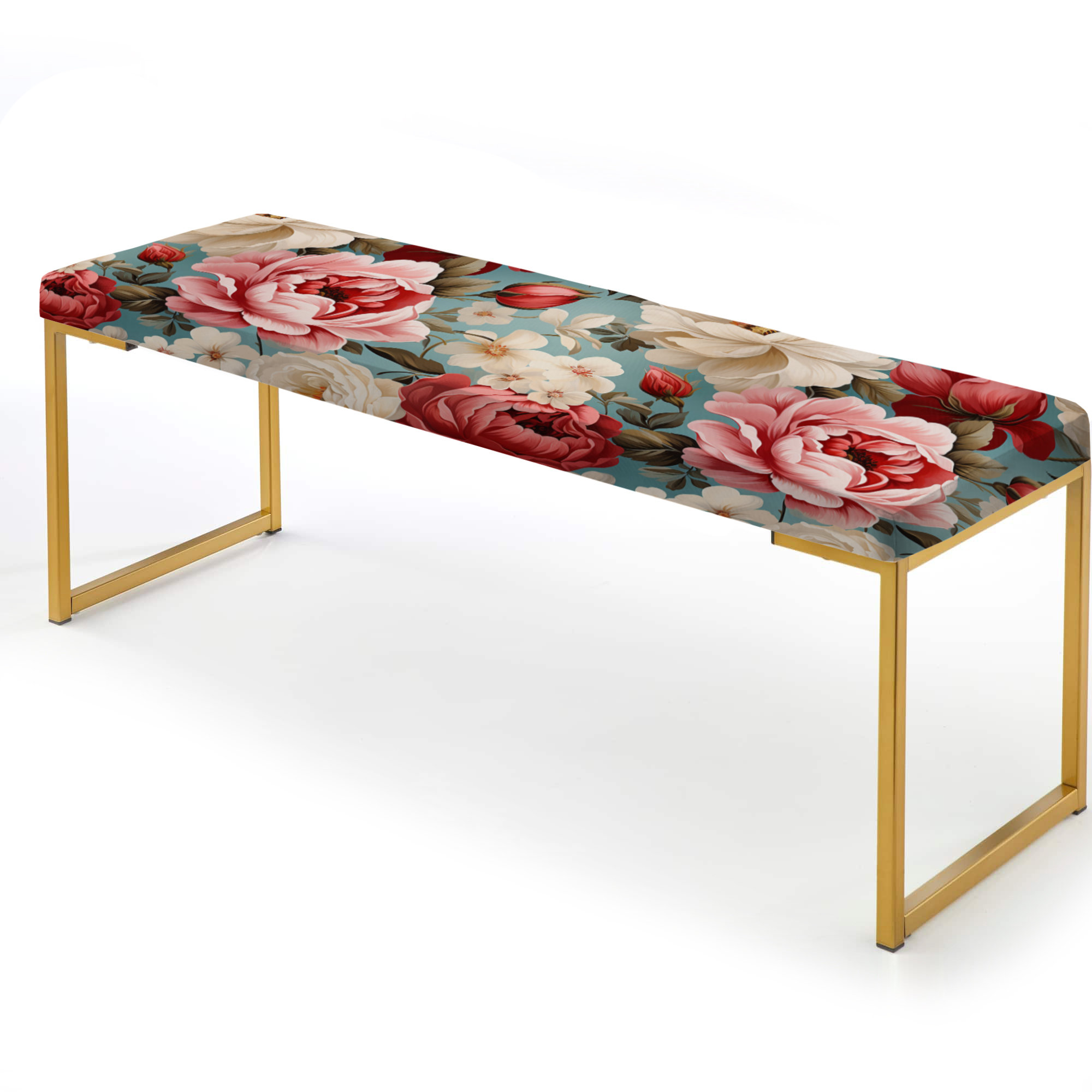 Design Art Vintage Pink And Blue Rose Floral Pattern - Floral ...