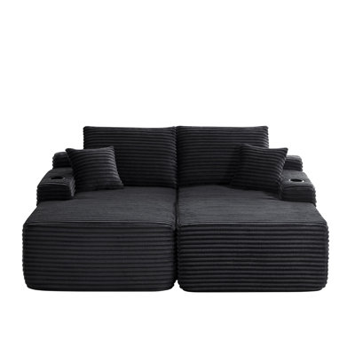 L Shaped Sectional Couch (Black)