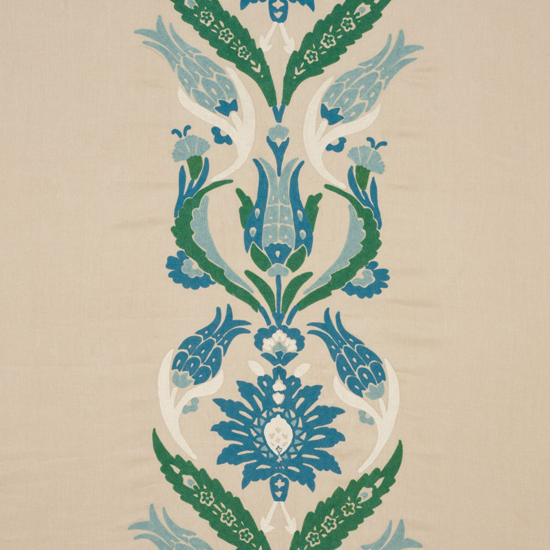 Anagada Embroidery Fabric, Peacock