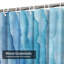 Rideau de douche aquarelle avec éclaboussures bleues et 12 crochets-129040667