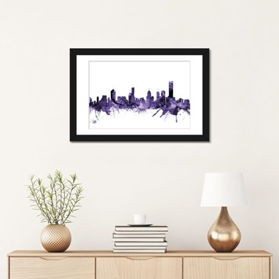 «Melbourne, Australie Skyline» par Michael Tompsett, impression