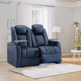 Leather Home Theater Seating with Cup Holder