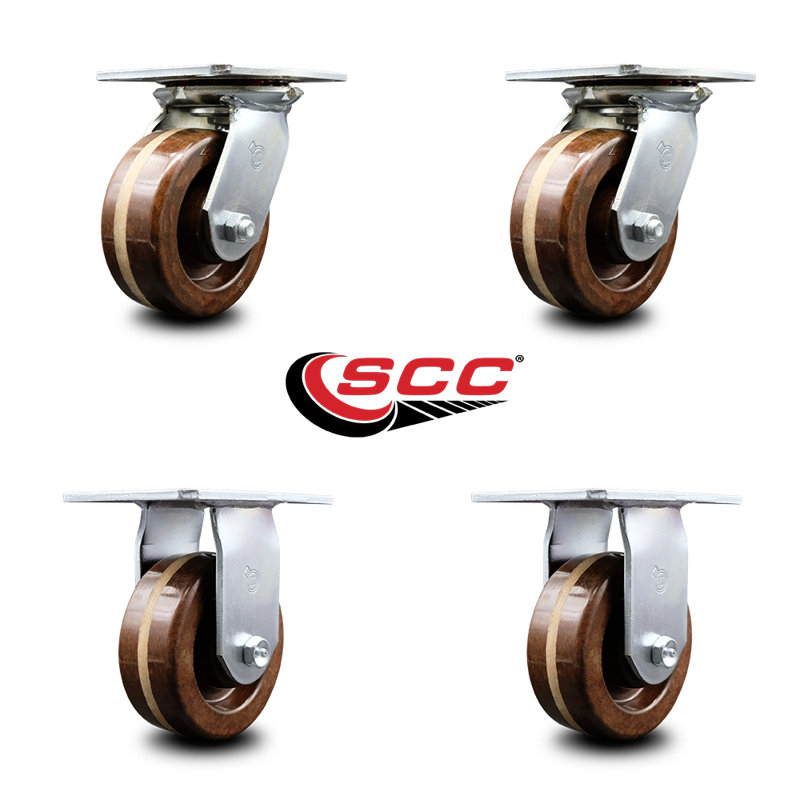 4 Piece High Temp Phenolic Caster Set