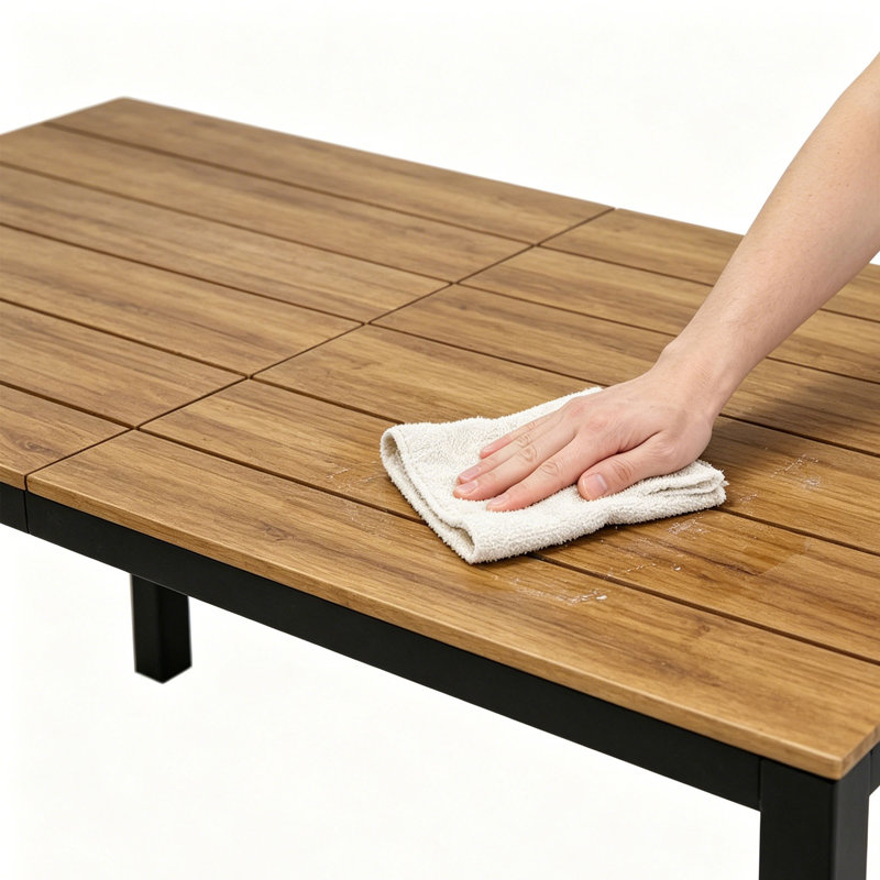 Table de salle à manger en bois d'acacia L 71 pouces, table de patio en bois d'acacia, table de patio en bois d'acacia