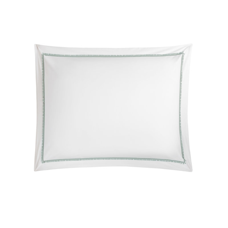 Bitsy Dots Sham, Standard/Twin, White/Aqua