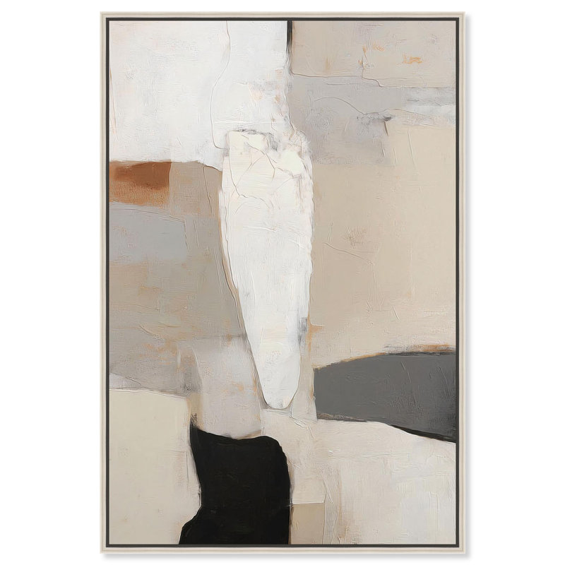 Ancienne impression sur toile, "Modern Wall II" par Art Remedy, 10" H x 15" W, Cadre argenté