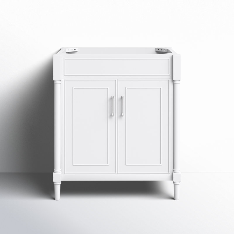 Base de meuble-lavabo simple 30 po Addison seulement, Blanc