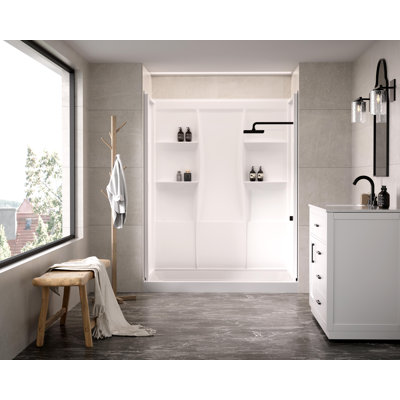 Sterling Alcove Shower Wall Surround in Glossy White