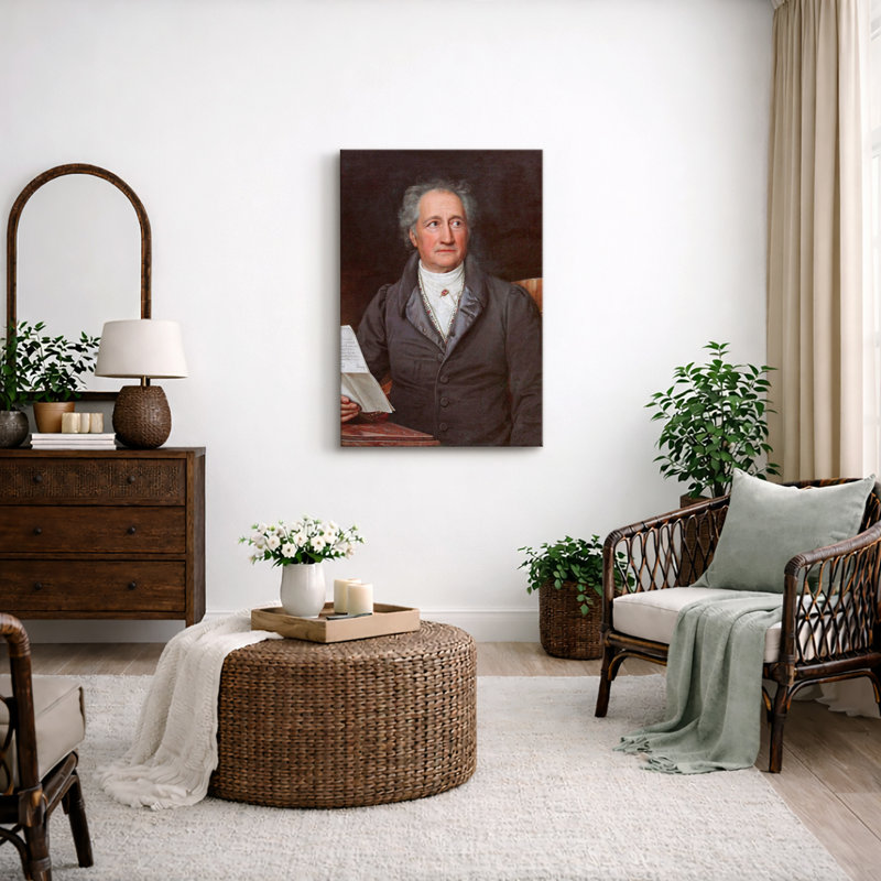 Johann Wolfgang Von Goethe, H 18 po x l 12 po x P 1,5 po, Toile tendue