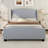 High Headboard Wingback Linen Upholstered Bed No Box Spring Needed-85966558-85966559