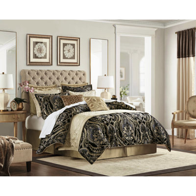 4 Piece King Comforter With 2022 Enhanced Process, Hidden Zipper Shams, Chenille Comforter, Antique Satin , Material Improved On Composition