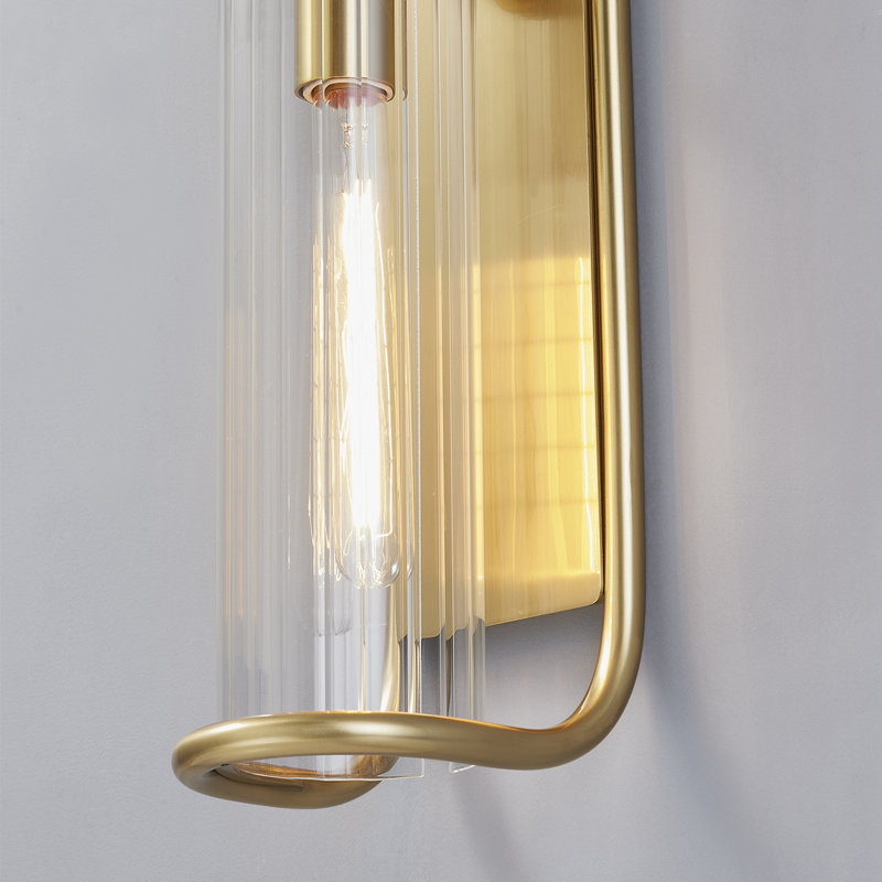 Fillmore 2 Light Wall Sconce, Aged Brass