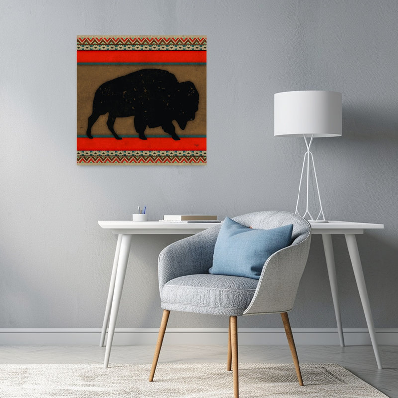 Art contemporain Buffalo Out West, H 24 po x l 24 po