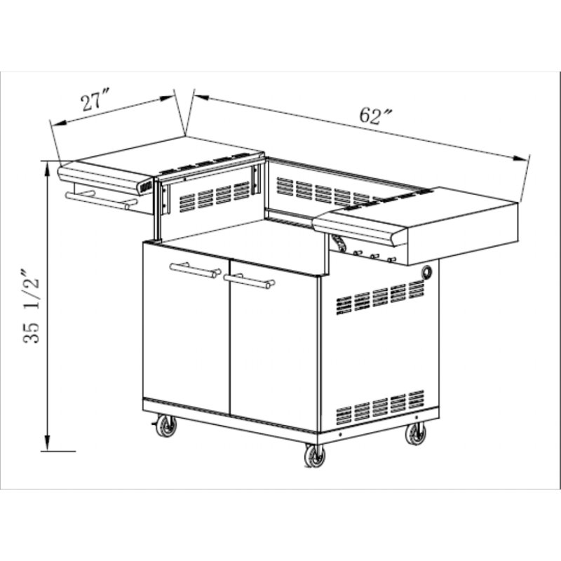 32" Performance XLT Grill Cart