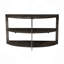 Console demi-lune avec 2 tablettes ouvertes