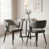 Gray Linen/Dark Gray Faux Leather