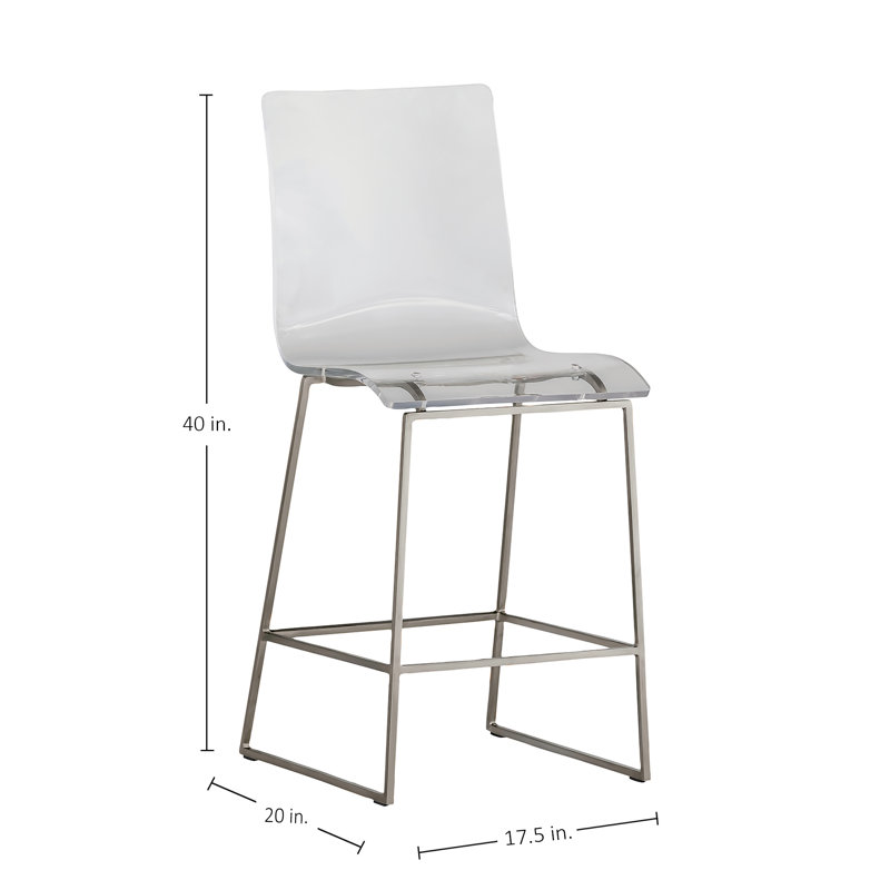 King Stool, Antique Silver, Counter Stool (24.75" Seat Height)