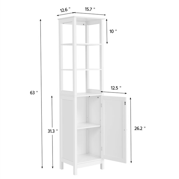 Dovecove Southa Freestanding Linen Cabinet & Reviews | Wayfair