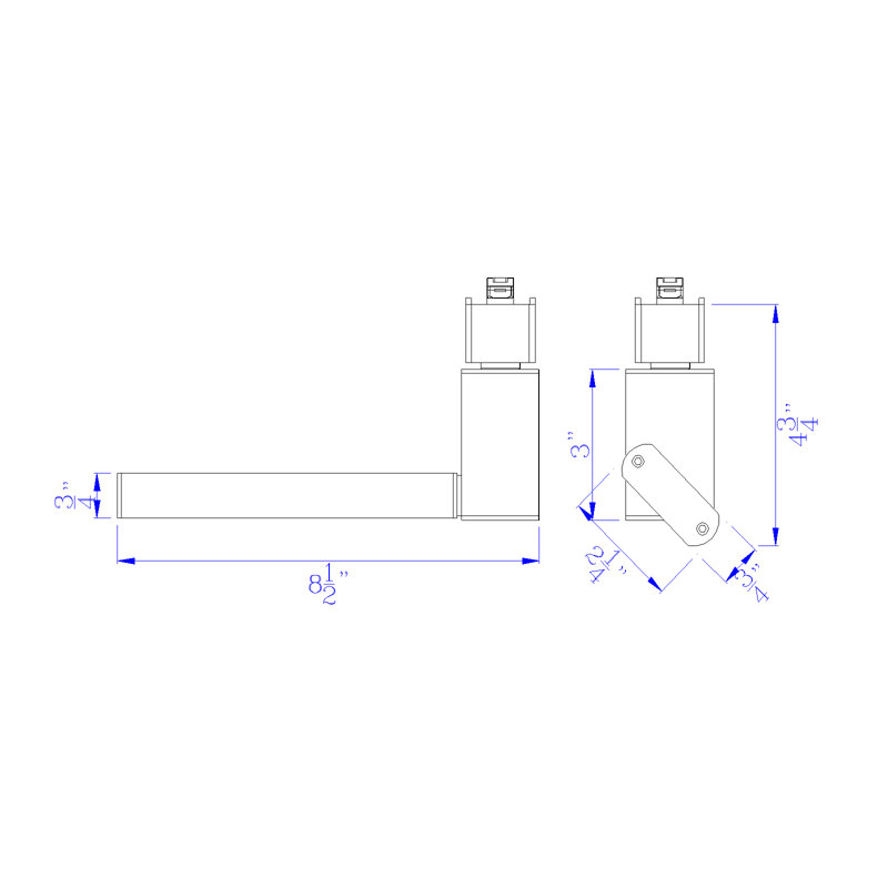 LED Adjustable Track Head, Black