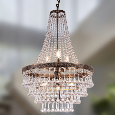 Emīls 6-Light Crystal Empire Chandelier