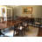 Multi-Banded Mahogany Dining Table