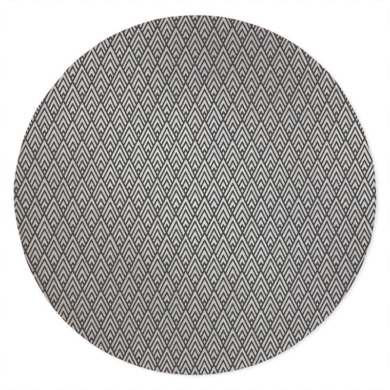 Tapis d'extérieur antidérapant à chevrons, Rond 5 pi