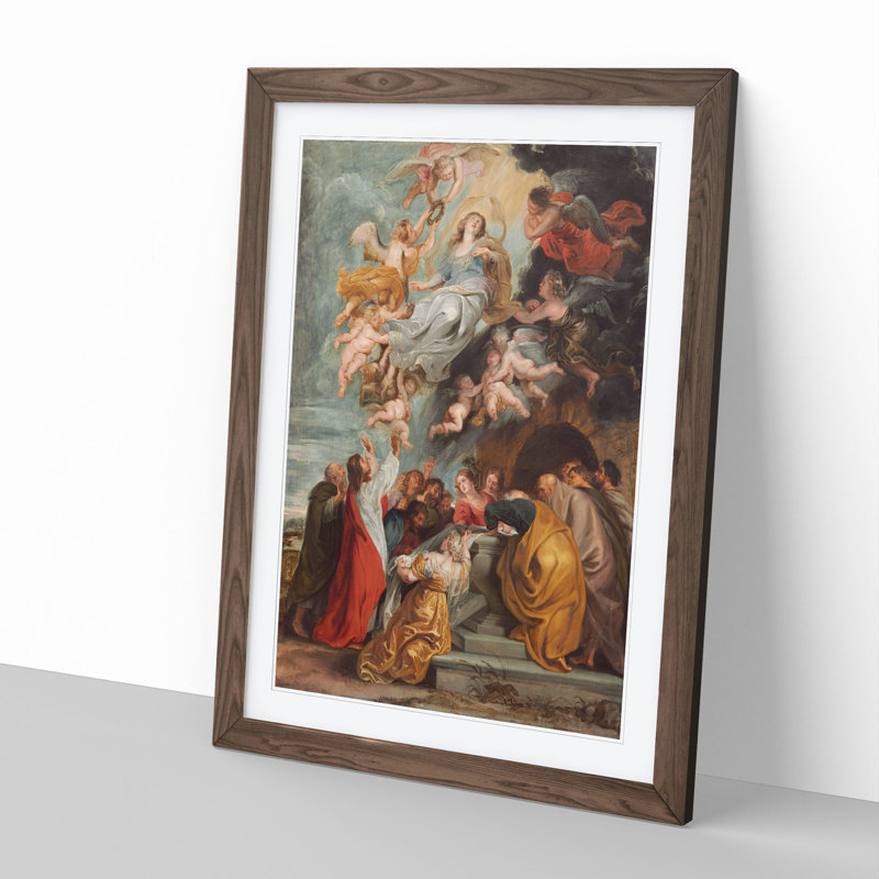 The Assumption of the Virgin by Peter Paul Rubens - Framed Print, 65cm H x 48cm W x 2cm D, Walnut