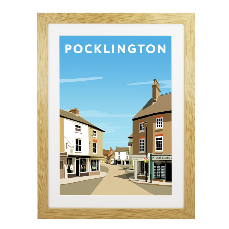 Pocklington by Richard O'Neil - Print, Oak Wood Frame, 54 cm H x 44 cm W x 2.2 cm D