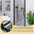 30 In. W X 75 In. H Reversible Pivot Semi-Frameless Shower Door In Matte Black Finish