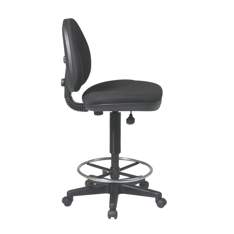 Polyester Blend Drafting Chair, Icon - Black