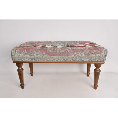 Footstool Bench, Coffee Bench, Ottoman Bench, Upholstered Bench, Turkish Rug Bench, Kilim Bench, Home Decor Bench, Handmade Bench