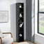 8 - Tier Media Tower Rack, Cd Slim Storage Cabinet, Multi Functional Double Bookcase For Home Office, Exquisite Combination Of Upper And Lower Cabinets, Stable Structure, Easy To Assemble, 3A