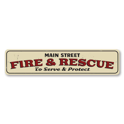 Fire & Rescue Street Name Aluminum Sign