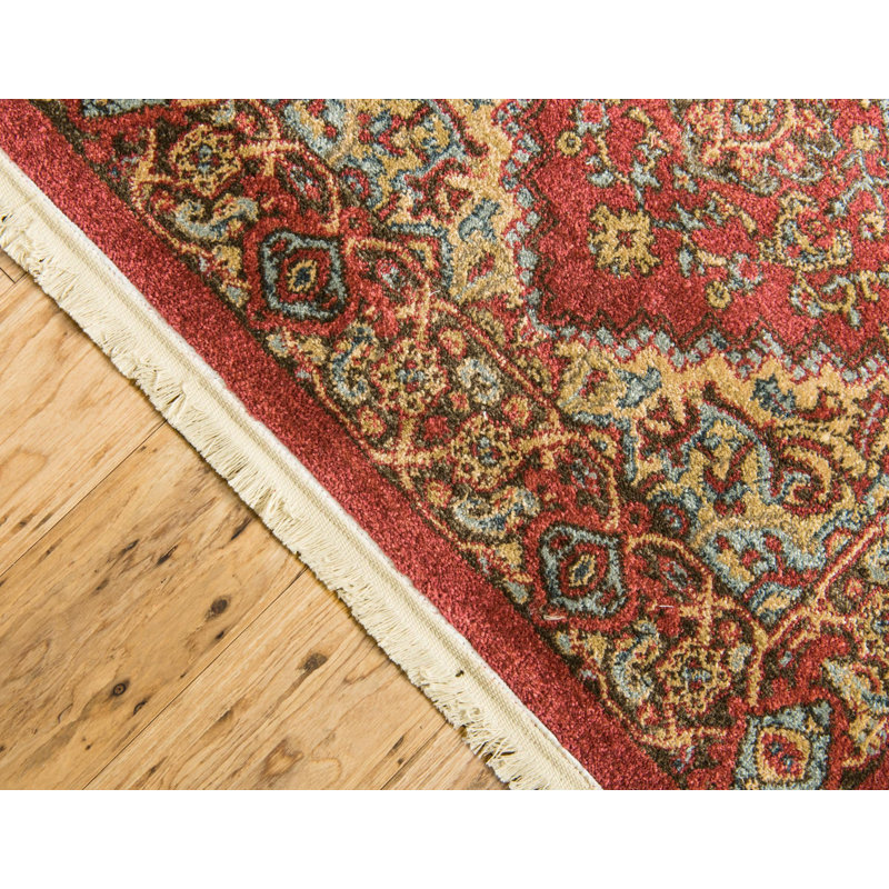 Tapis traditionnel Azar couleur merlot, Tapis de couloir 2 pi x 8 pi