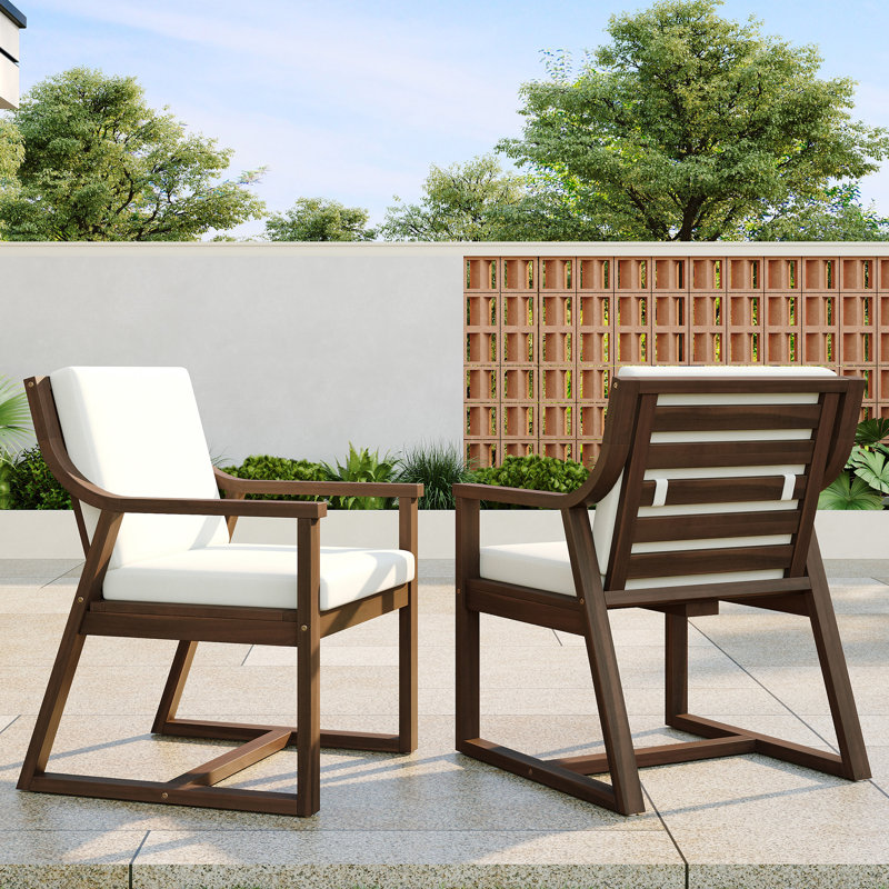 Ensemble de 2 chaises de patio, Moka