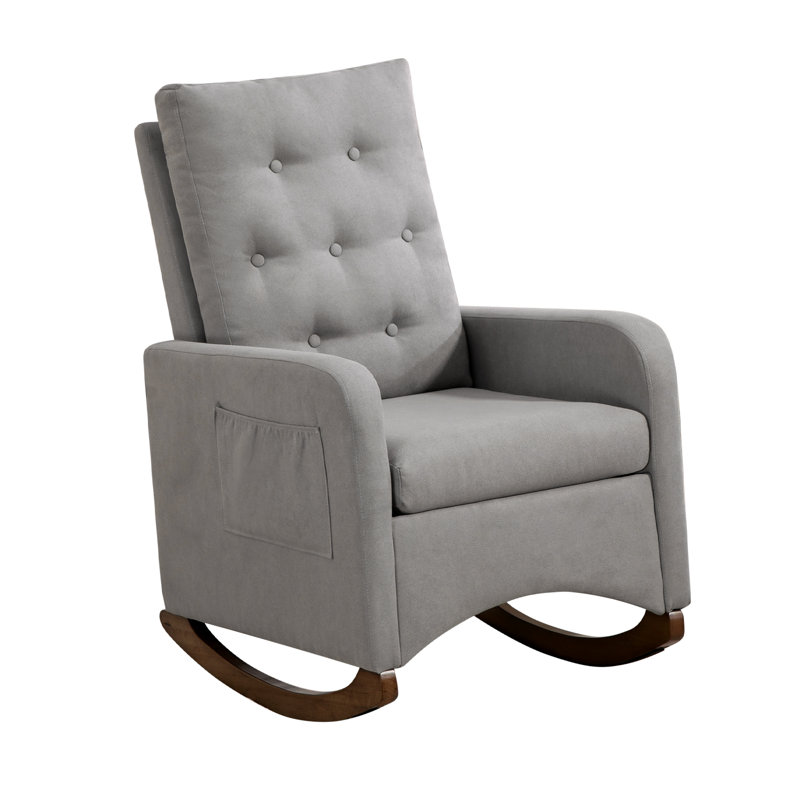 Upholstered Accent Chair, Light Grey