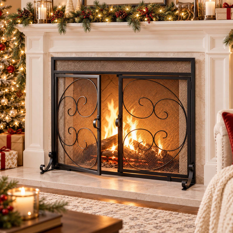 1 Panel Fireplace Screen