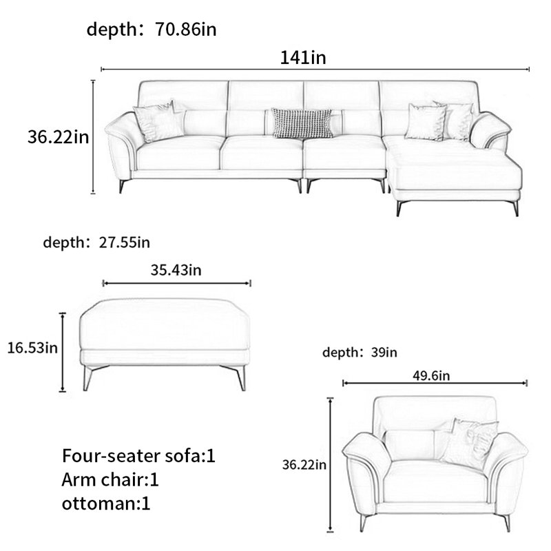 Modern and simple American sofa