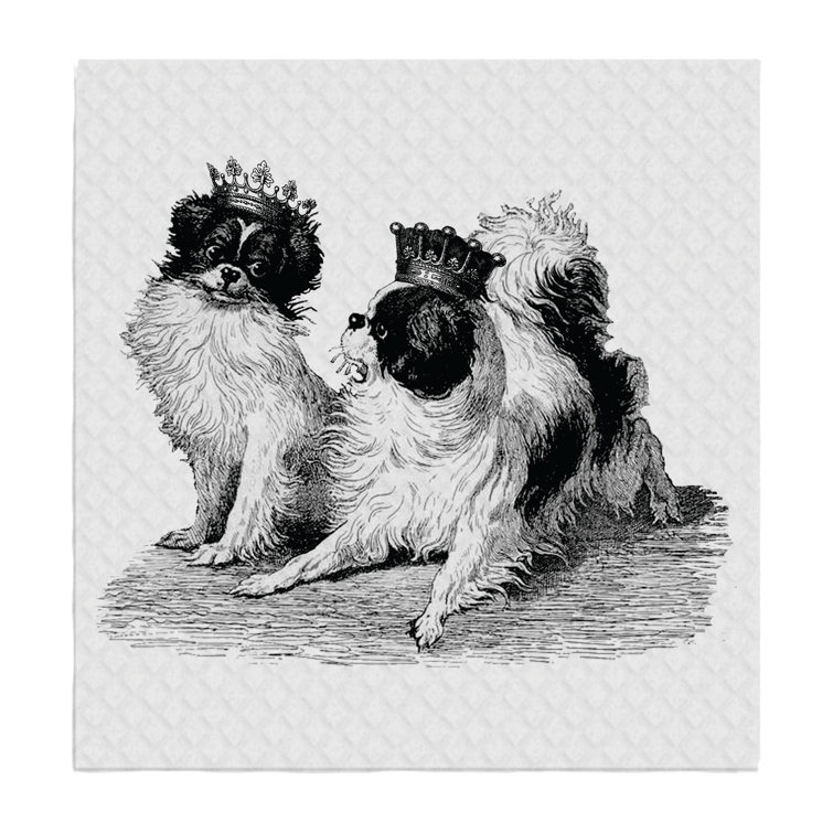 Old English Sheep Dog Crown, Swedish Dish Cloths ( Set of 2) (Set of 2) Trinx