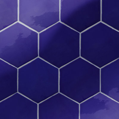 Viva Hex Antic Handmade 6" x 7" Ceramic Tile